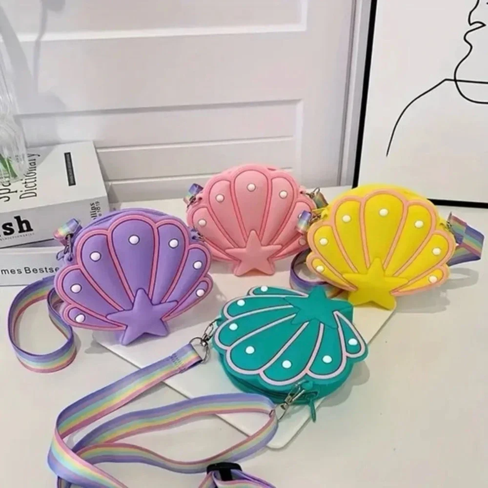 Purple Silicone Shell Coin Purse Crossbody Waterproof Cute Wallet NWT